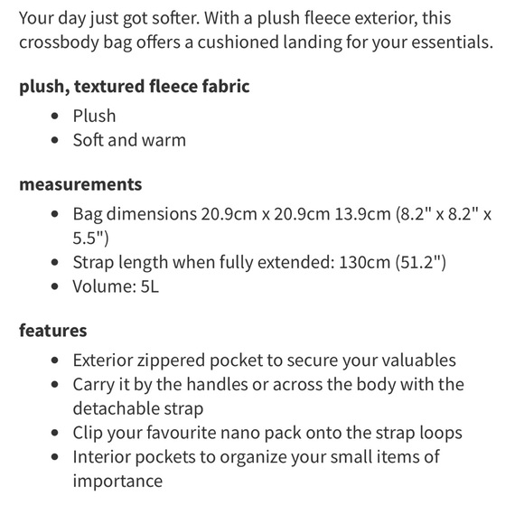 Lululemon Quilted Grid Tote Bag 5L Plush Fleece Strawberry Milkshake - Picture 6 of 10